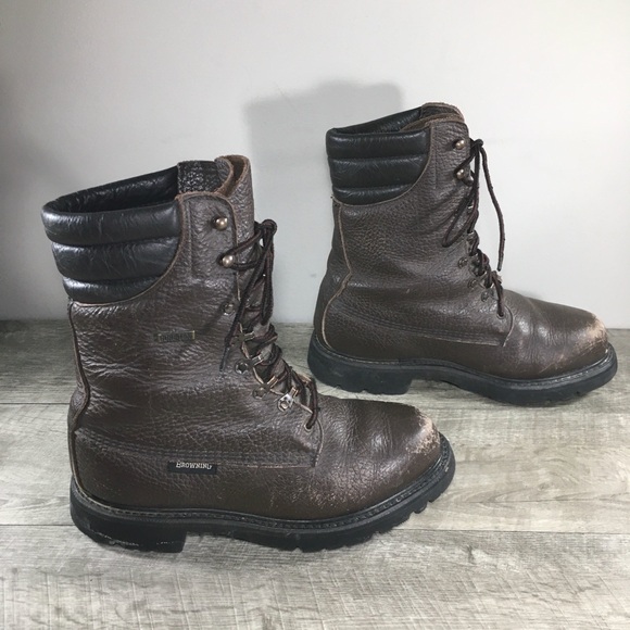 Vintage Browning Sport Upland Work Mens Hunting Brown Leather Gore-Tex Boots 7.5 main image 10